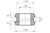 PLIOPRENE TPE Durchführungstülle Montageloch Ø 12mm Öffnung Ø 8mm