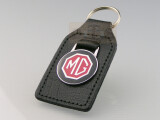 MG Schlüsselanhänger Octagon rot-schwarz Leder...
