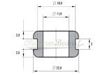 PLIOPRENE TPE Kabeldurchführung Montageloch Ø 18mm Öffnung Ø 11mm