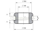 PLIOPRENE TPE Kabeldurchführung Montageloch Ø 22mm Öffnung Ø 14mm