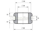 PLIOPRENE TPE Kabeldurchführung Montageloch Ø 5mm Öffnung Ø 3mm