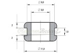 PLIOPRENE TPE Kabeldurchführung Montageloch Ø 8mm Öffnung Ø 5mm