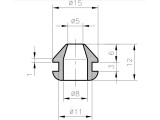 PLIOPRENE Spezial Gummitülle 11 mm Blechöffnung, halogenfrei