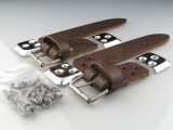 Haubengurte Leder dunkelbraun 20 cm mit Befestigungsset