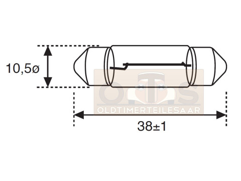 LUCAS Soffitte 12V 6W S8.5 - 11x38