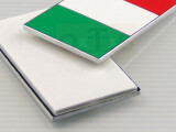 Flagge Italien Tricolore Metallabzeichen 51 x 29 mm selbstklebend