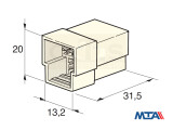 Mehrfachsteckverbinder Set 3-polig Faston T-Form