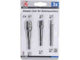 BGS 3-tlg Akkuschrauber Stecknuss Adapter Satz 1/4"...