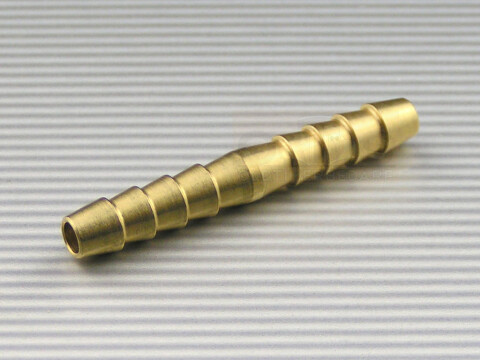 Schlauchverbinder messing 6 mm 1/4" 50 mm