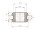 PVC Kabeldurchführung Montageloch Ø 14mm Öffnung Ø 8mm