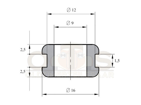 PVC Kabeldurchführung Montageloch Ø 12mm Öffnung Ø 9mm