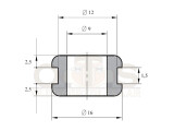 PVC Kabeldurchführung Montageloch Ø 12mm...