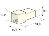 Mehrfachsteckverbinder Set 2-polig Faston waagrecht