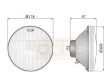 7 Zoll H4 Scheinwerfer ohne Standlicht flaches Glas E...