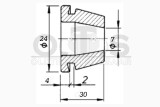 Gummi Kabeldurchführung konisch 16,5 mm Bohrloch 2 mm Blechstärke