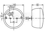 HELLA 2SD 001 685-211 Blink-/Brems- Schlussllicht 140 mm ADR/GGVS-geprüft