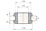 NBR Kabeldurchführung Montageloch Ø 9,5mm...