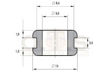 NBR Kabeldurchführung Montageloch Ø 8,4mm...