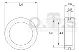 Karosseriemembran für 6.4 mm Blechöffnung TPE