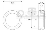 Karosseriemembran für 11 mm Blechöffnung, TPE