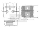AJ.BA Heckleuchte Blink-/Brems-/Schluss-/ Kennzeichenlicht 100 x 107 mm E-geprüft