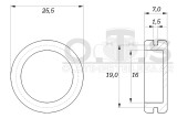 Karosseriemembran für 19 mm Blechöffnung, TPE