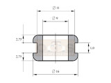 PVC Kabeldurchführung Montageloch Ø 11mm...