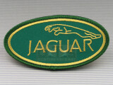 JAGUAR Textil Aufnäher oval grün gold 10x5 cm