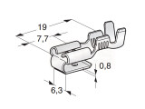 Flachsteckhülse 6,3 mit Abzweig 1,0-2,5mm² verzinnt