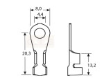 Ringkabelschuh 1-2,5mm² M4 Krallenkabelschuh gelb verzinkt