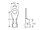 Ringkabelschuh 1-2,5mm² M3 Krallenkabelschuh gelb verzinkt