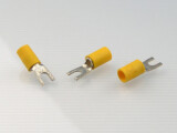 Gabelkabelschuh M4 gelb 2,5-6,0mm² PVC teilisoliert
