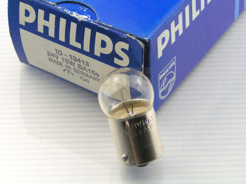 PHILIPS Glühlampe 24V 15W Ba15s 18x34