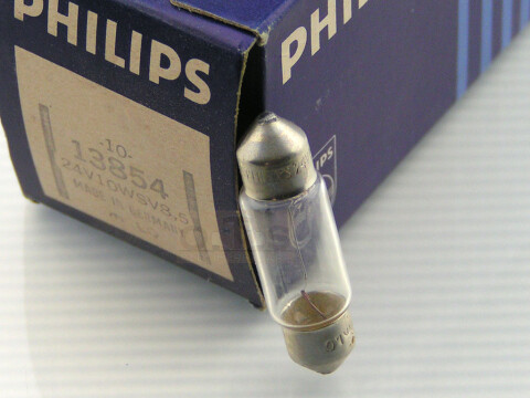 PHILIPS Soffittenbirne 24V 10W S8.5 - 10x36