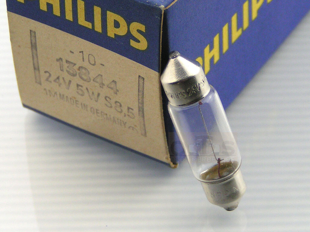 Philips Soffitte 24V 5W S8.5 - 10x38 C5W Prüfzeichen NOS