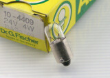 Dr.G. Fischer Glühlampe 24V 4W Ba9s 9x24 E-geprüft