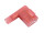 Winkel-Flachsteckhülse 6,3mm rot 0,5-1,5mm² Nylon vollisoliert