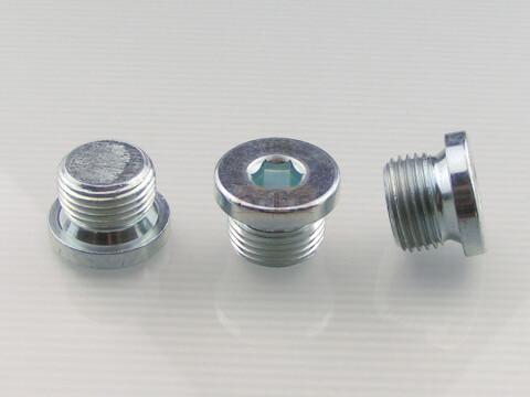 DIN908 Verschluss-Schraube M18 x1,5 Stahl verzinkt Innensechskant