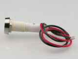 Flache gelb/orange LED Kontrolleuchte 12V= Chromring