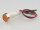 Flache gelb/orange LED Kontrolleuchte 12V= Chromring