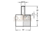 Gummi-Metall Lager 1 x M10 Schraube, 50x40