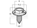 4,8 x 16 Kombi-Blechschraube m. unverlierbarer Scheibe...