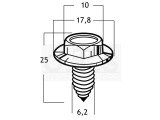 6,3 x 19 Kombi-Blechschraube m. unverlierbarer Scheibe gelb vz