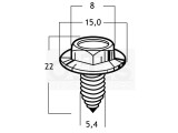 5,2 x 19 Kombi-Blechschraube m. unverlierbarer Scheibe...