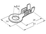 Ringkabelschuh Krallenkabelschuh M8 2.5 - 6.0 mm²...