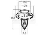 Karosserieschraube M5 x 13mm m. unverlierbarer Scheibe