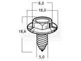 4,8 x 16 Kombi-Blechschraube U-Scheibe schwarz