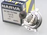 NARVA H4 Halogen Glühlampe 24V 75/70W P43t E-geprüft