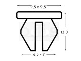 Spreizmutter VW Golf für 6,5 x 7,2 mm Loch schwarz