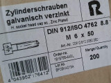 M6x50 Zylinderschrauben mit Innensechskant DIN 912/ISO 4762 vz 8.8